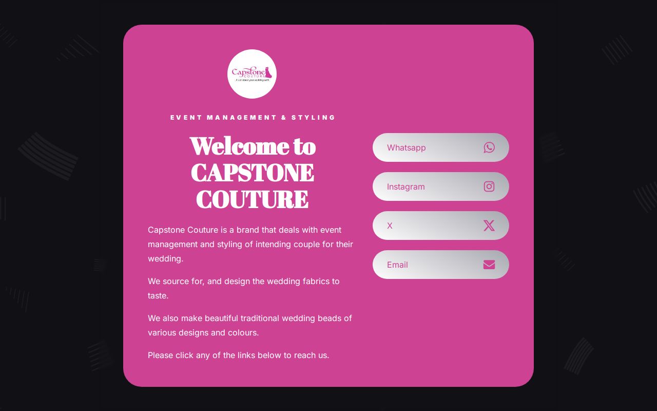 CAPSTONE COUTURE